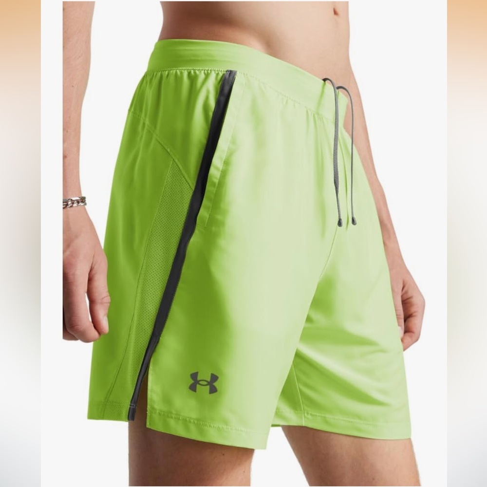 Under Armour Men's Neon Lime Green Athletic Shorts